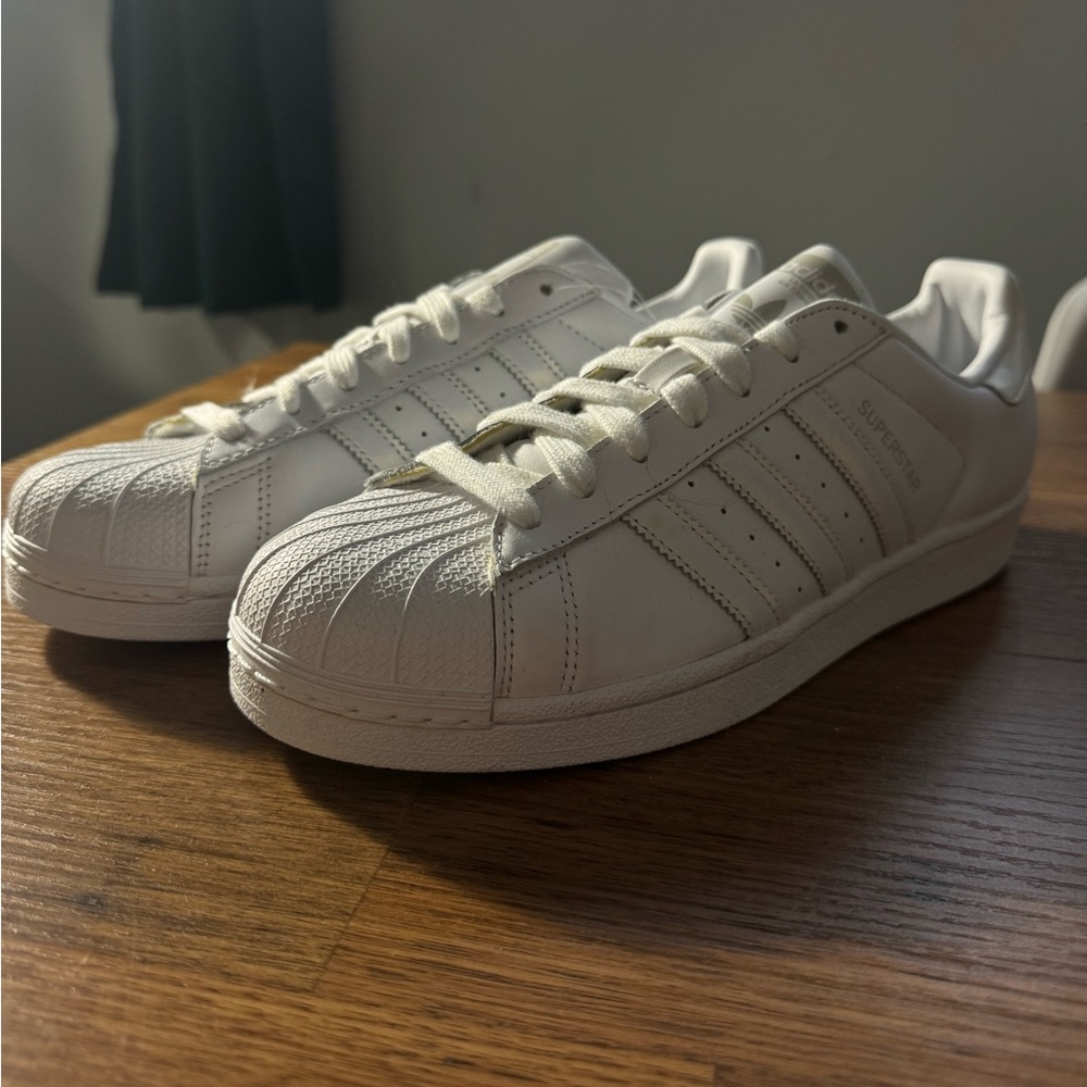 Adidas Superstar All-White Sneakers